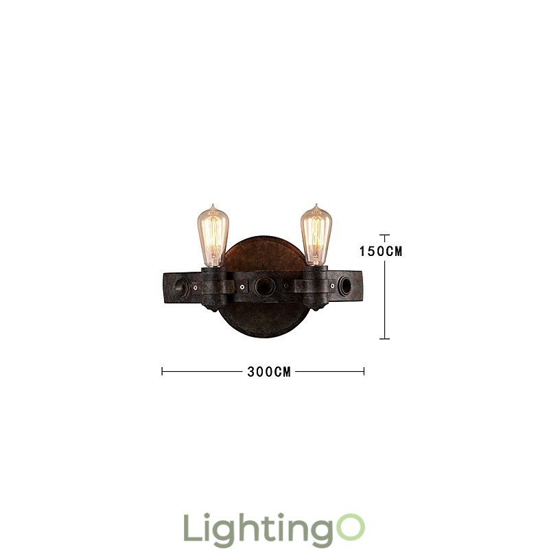 مصباح حائط معدني بتصميم صناعي عتيق على طراز لوفت، مناسب لغرفة القهوة أو البار أو الردهة أو إضاءة الحائط المزخرفة
