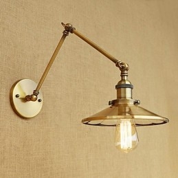 إضاءة محيطة بتصميم ريفي عتيق مطلية بالكهرباء لذراع متأرجح صغير الحجم