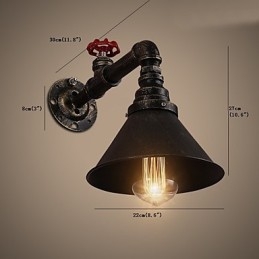مصابيح حائط على شكل أنابيب مياه، طراز صناعي عتيق، تصميم ريفي إبداعي، معدني، مطاعم، مقاهي، طاولات بار، شمعدانات جدارية