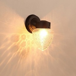 تتميز مصابيح الحائط الصغيرة ذات الإضاءة المحيطة الحديثة والمعاصرة بلمسة نهائية من أكسيد الأسود