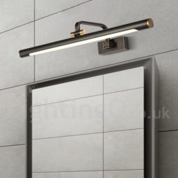 مصابيح حمام IPMirror مصابيح حائط نحاسية نقية مع غطاء أكريليك لإضاءة المكياج