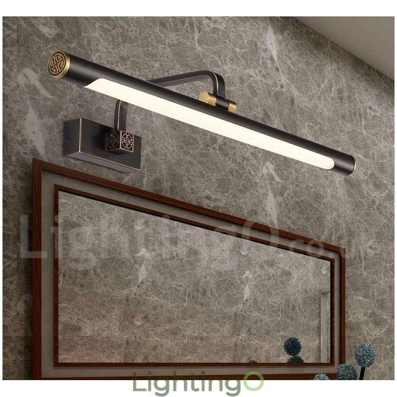 مصابيح حمام IPMirror مصابيح حائط نحاسية نقية مع غطاء أكريليك لإضاءة المكياج