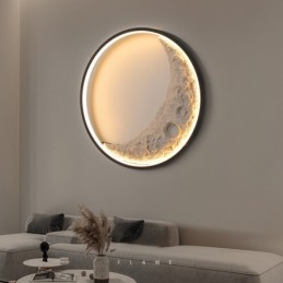إضاءة جدارية خلفية دائرية داخلية بتصميم نورديك