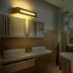 مصباح حائط خشبي حديث، إضاءة الممر، إضاءة حائط بجانب السرير بتصميم نورديك