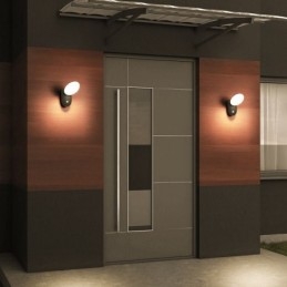 مصباح حائط هلالي مقاوم للماء بتصميم عصري وبسيط من الألومنيوم للحديقة