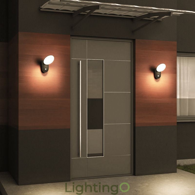 مصباح حائط هلالي مقاوم للماء بتصميم عصري وبسيط من الألومنيوم للحديقة