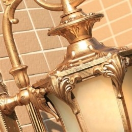مصباح جداري منحوت مقاوم للماء بتصميم أوروبي عتيق للفناء والممر
