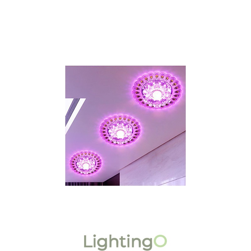 مصباح سقف كريستالي كشاف SMD 3 وات مصباح إبداعي أنبوبي ضوء قبة ملون