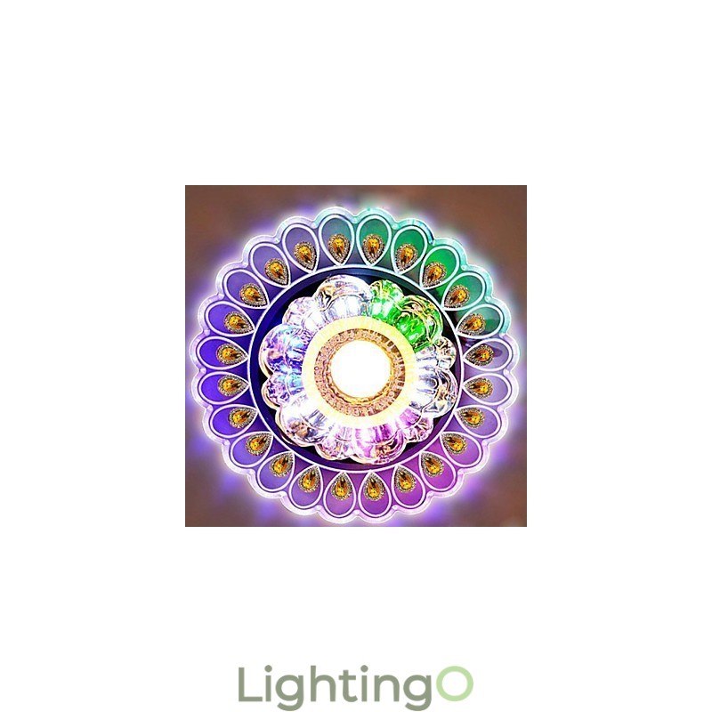 مصباح سقف كريستالي كشاف SMD 3 وات مصباح إبداعي أنبوبي ضوء قبة ملون