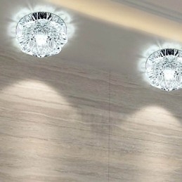 مصباح سقف كريستالي كشاف SMD 3 وات مصباح إبداعي أنبوبي ضوء قبة ملون