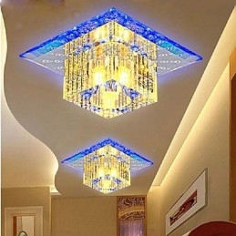 مصباح سقف كريستالي صغير كشاف SMD 3 وات مصباح إبداعي أنبوبي ضوء قبة مربع ملون