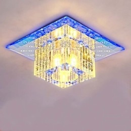 مصباح سقف كريستالي صغير كشاف SMD 3 وات مصباح إبداعي أنبوبي ضوء قبة مربع ملون