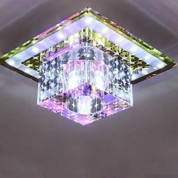 مصباح سقف كريستالي كشاف SMD 3 وات مصباح إبداعي أنبوبي ضوء قبة ملون