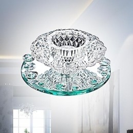 حامل معدني كروم صغير بتصميم عصري معاصر من الكريستال