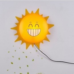 ورق حائط مصابيح الحائط وجه زهرة DIY جو ممتع ضوء ليلي مصباح بجانب السرير للأطفال ديكور شمس