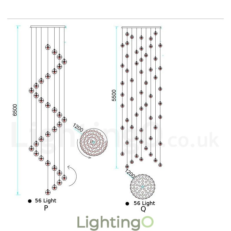 مصباح معلق على شكل كرة بلورية من تصميم Creative Engineering Stage