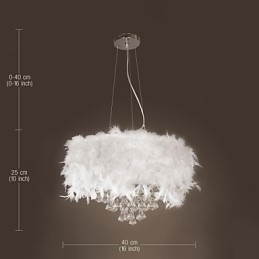 مصباح معلق كهربائي صغير الحجم بتصميم أسطواني عصري من الكريستال