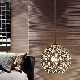 مصباح معلق كهربائي صغير بتصميم عصري من الكريستال الكروي