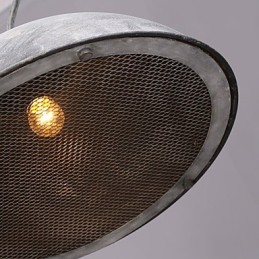 غطاء مصباح ثريا من الحديد المطاوع باللون الأسود، ثريا مقهى ومستودع صناعي، غطاء ثريا