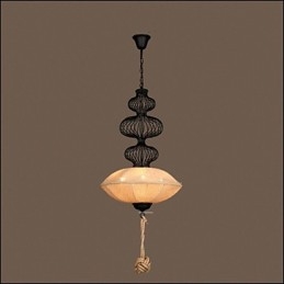 مصابيح قفص الطيور الإبداعية من القنب الصناعي بتصميم ريترو إسكندنافي