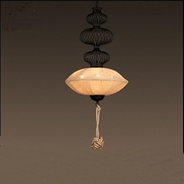 مصابيح قفص الطيور الإبداعية من القنب الصناعي بتصميم ريترو إسكندنافي