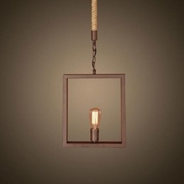 مصباح معلق معدني بتصميم ريفي كلاسيكي تقليدي عتيق
