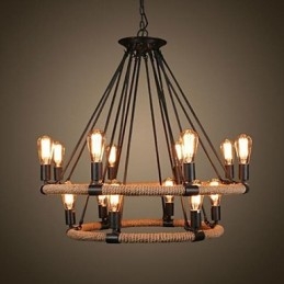 مصباح معلق معدني بتصميم كلاسيكي ريفي على الطراز الريفي الكلاسيكي