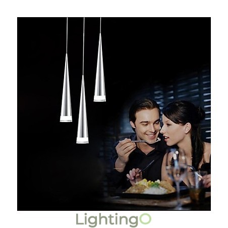 مصباح معلق معدني من الكروم عصري وحديث