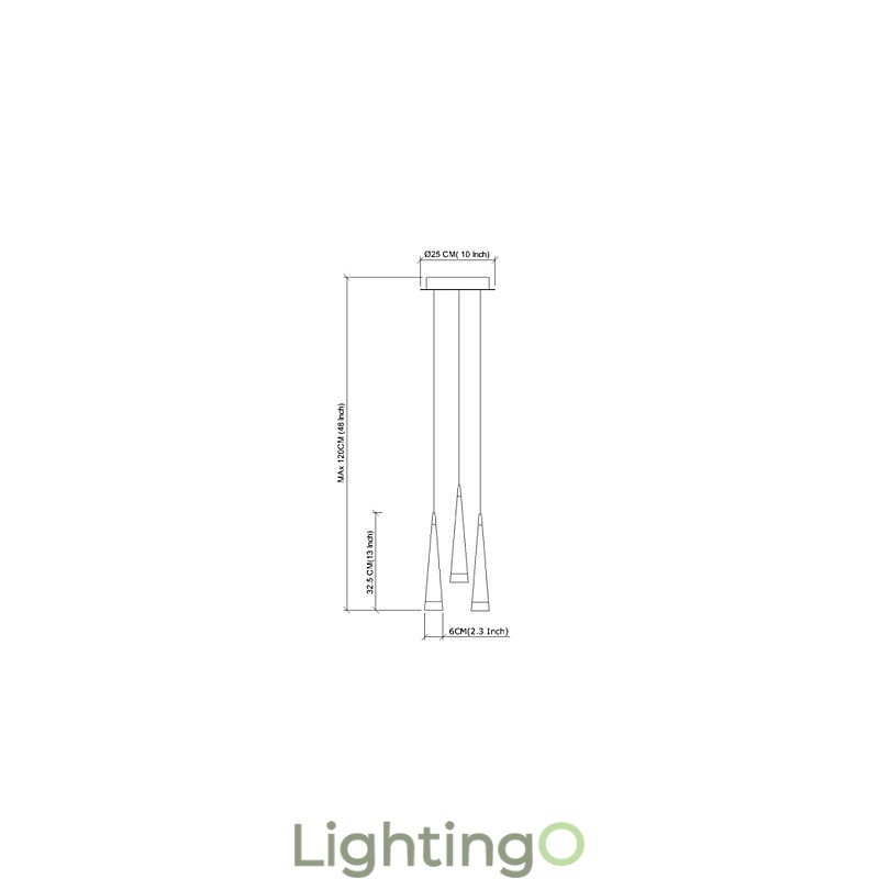 مصباح معلق معدني من الكروم عصري وحديث