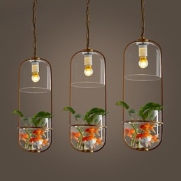 مصباح معلق بتصميم زخرفي عصري معاصر (لا يشمل النباتات)