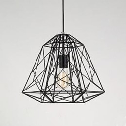 مصباح معلق صغير من الحديد المطاوع بتصميم ماسي بتصميم كلاسيكي